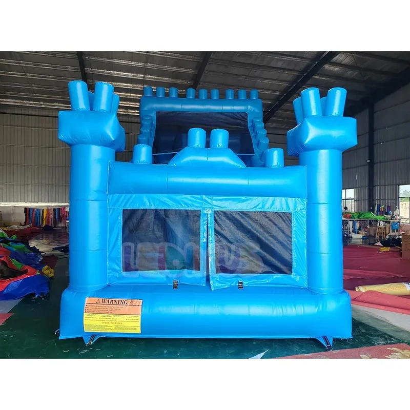 Outdoor Blue Castle Slide Inflatable Bounce House Combo With Slide Commercial Inflatable Slide for Kids Adults Party Rental