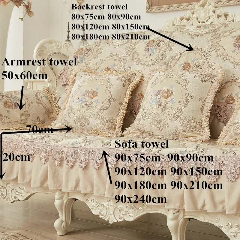 European Luxury L Shape Sofa Cover Four Seasons Towel Set Slipcover Christmas Couch Covers Sectional Sofa Covers