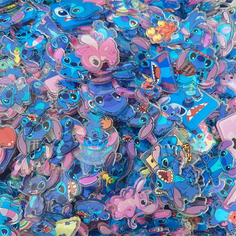 10/50 Pieces Random Disney Stitch Diy Handmade Patch Acrylic Animation Stitch Pendant Patch Handmade Diy Decoration Pendant Gift