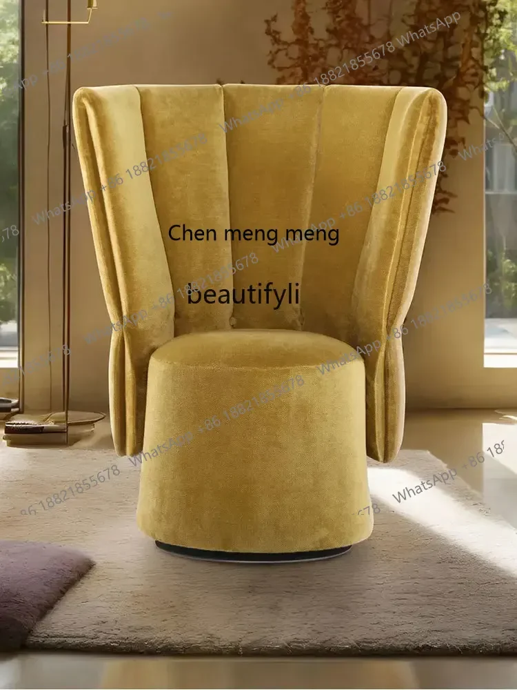 

Новое поступление, итальянский средневековый одиночный вращающийся диван-кресло, скандинавский свет, роскошная простая гостиная, балконная студия, стул с высокой спинкой