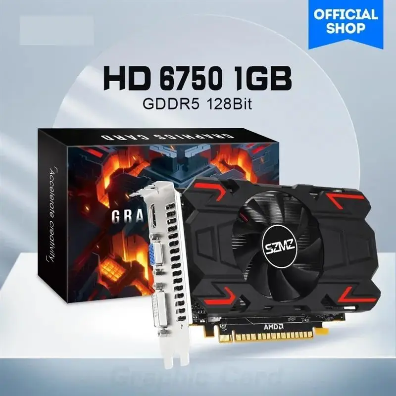 To GDDR5 HD 6750 Graphics card 1GB 128bit HD6700 series Video Card hd6750 Graphics cards GPU for pc