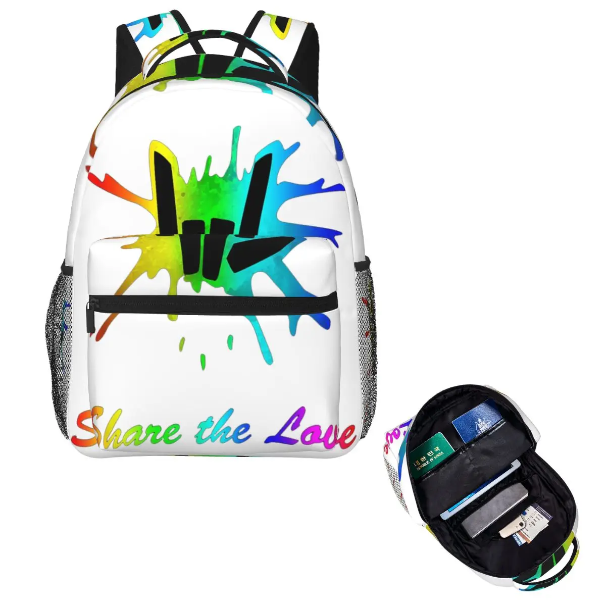 

Поделиться любовью, милый рюкзак для детей и молодежи, Лидер продаж, рюкзак большой емкости, детская сумка для книг, школьная сумка, сумки на плечо для женщин