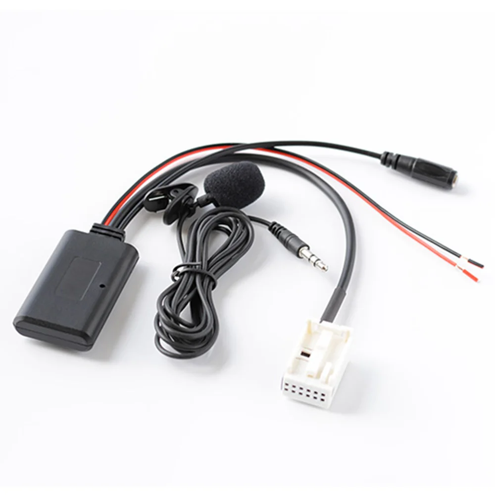 

Car Audio Bluetooth Cable Adapter Wireless HIFI Microphone MIC AUX Music Player For Peugeot 307 408 For Sega