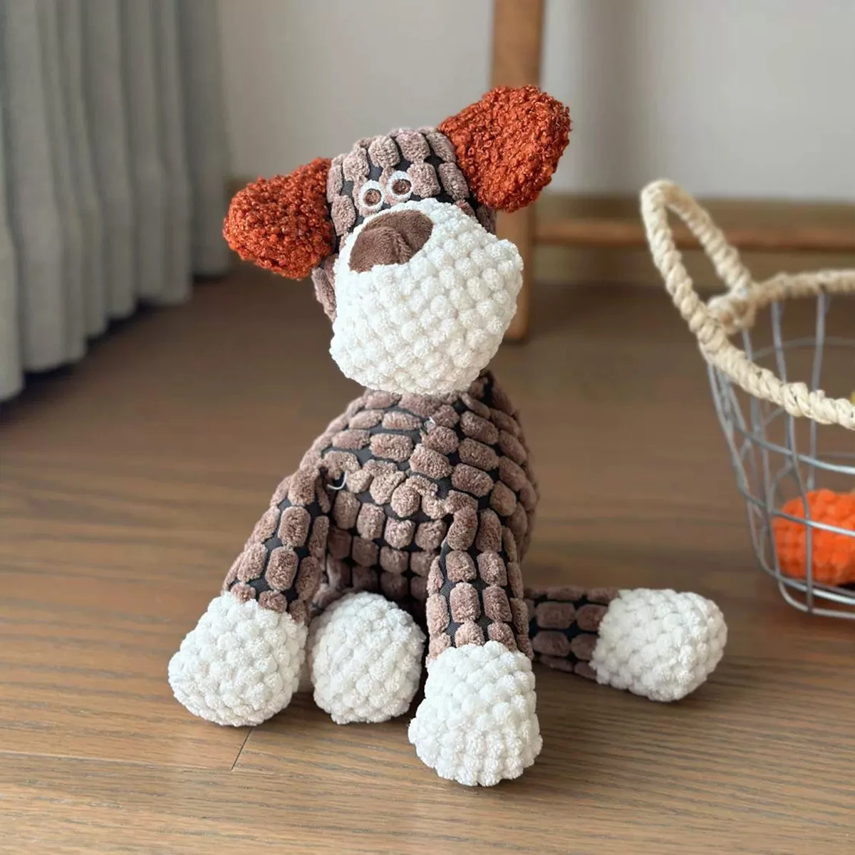 Niedliches Esel-Plüschtier für Hunde – quietschendes, kaubares, interaktives Haustierspielzeug mit lustigem Sound, weiches Plüsch-Welpen-Beißspielzeug