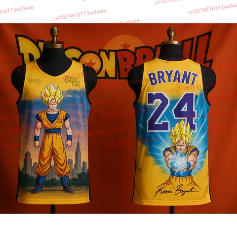 Kobe Bryant 24 camiseta de baloncesto 2025 Dragon Ball Goku edición especial camiseta de baloncesto deporte chaleco de baloncesto de secado rápido