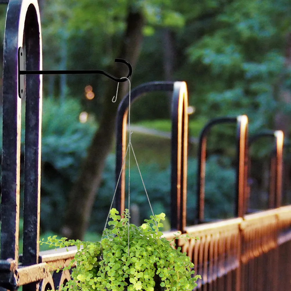 2Sets Ceiling Planter Hooks Sturdy Iron Hanging Hooks for Plants Baskets Bird Feeders Lanterns Outdoor Indoor Outdoor Hook