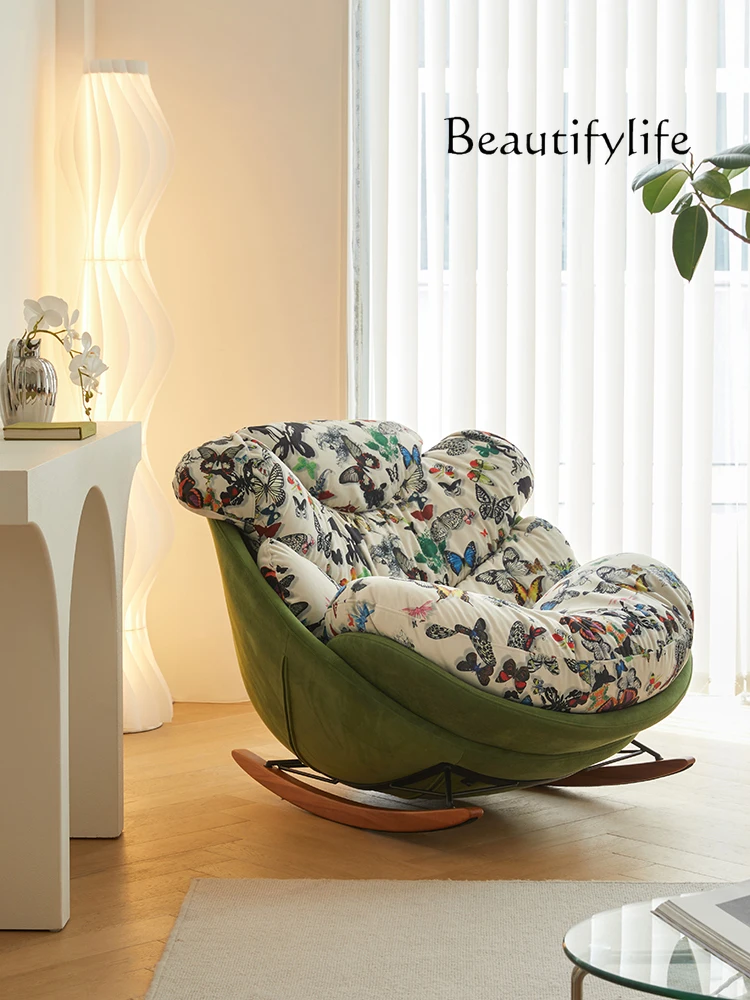 Light Luxury Butterfly Rocking Chair Lazy Recliner Couch Single Designer Living Room Leisure Chair