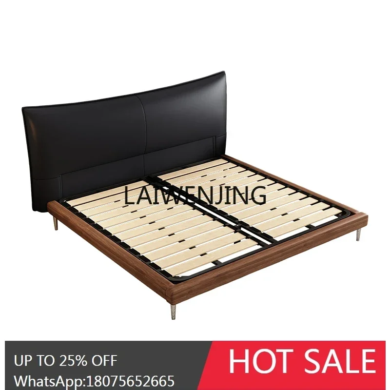lychee pattern leather wedding bed 1.5m master bedroom high-end atmosphere 1.8m double soft bag storage