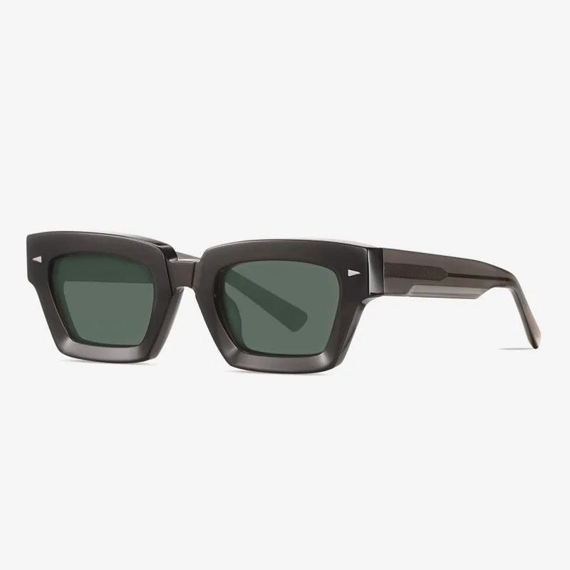 

PENG New Thick Polarized Sunglasses Man Fishing Fashion Acetate Glassses Woman Square Eyeglasses Men Outdoor UV400 Beach Retro