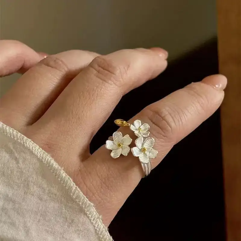 

Женские ювелирные изделия высокого качества из стерлингового серебра 925 пробы, кольца с цветами для женщин, аксессуары для пар, оптовая продажа ювелирных изделий, предотвращающие аллергию