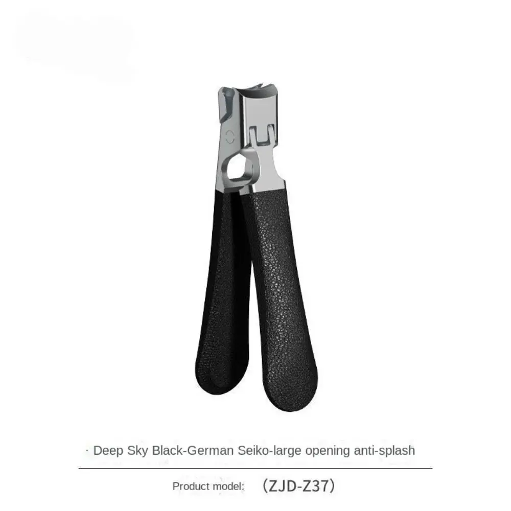 ステンレス製の飛散防止爪切り、広い開口部、厚い爪、足の爪切り、硬い平らな足の爪、指の爪カッター、トリミングツール