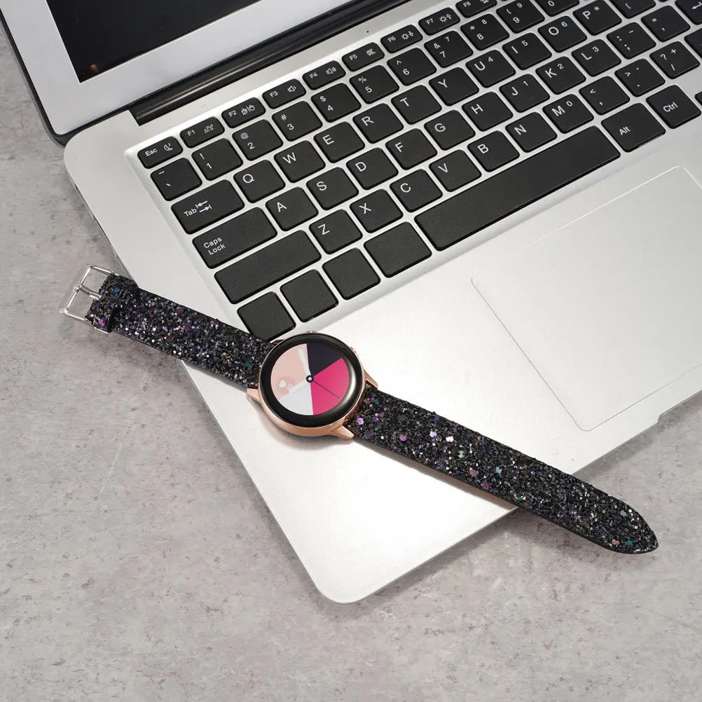 

Shiny Replaceable Watchband Comfortable Durable Glitter Adjustable Stylish Watch Strap Daily Wear