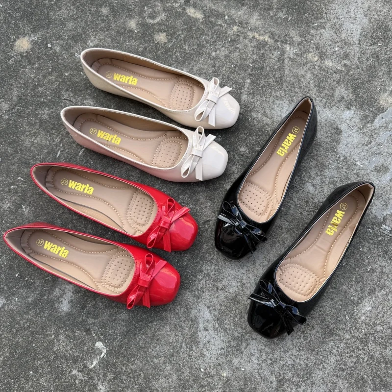 

Удобные балетки с квадратным носком и плоской подошвой, женские модные туфли без застежек, мягкие туфли для вождения, подходят для беременных...