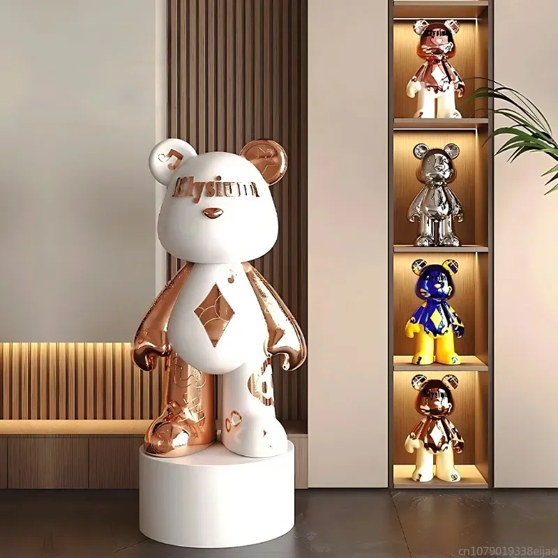 

Nordic Creative Internet Celebrity Bear Ornaments, Cream Style, Floor-standing, Large Ornaments, Home Decorations