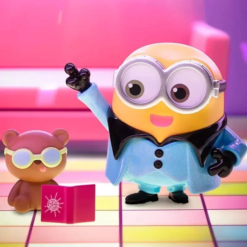 

Minions Bedtime Stories By Bob and Tim Series Blind Box Anime Action Figure Guess Bag Ornament Figurines Model Girls