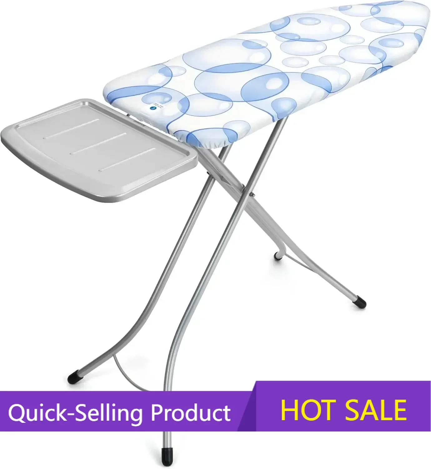 

Акция! Флеш-распродажа! Бестселлер! Гладильная доска C - очень большая, с подставкой для утюга, регулируемая по высоте, с нескользящими резиновыми ножками.