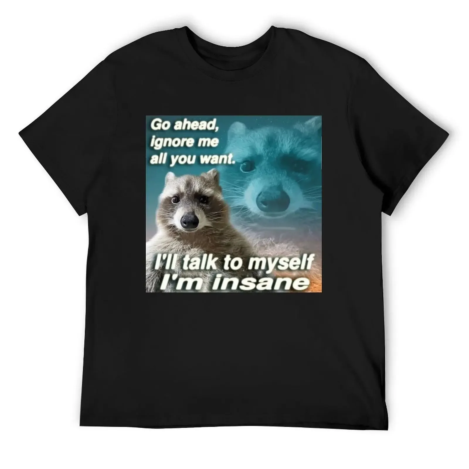 Racoon Meme, I'll talk to myself i'm Insane T-Shirt customizeds vintage t shirts graphic t shirts tee shirts for men