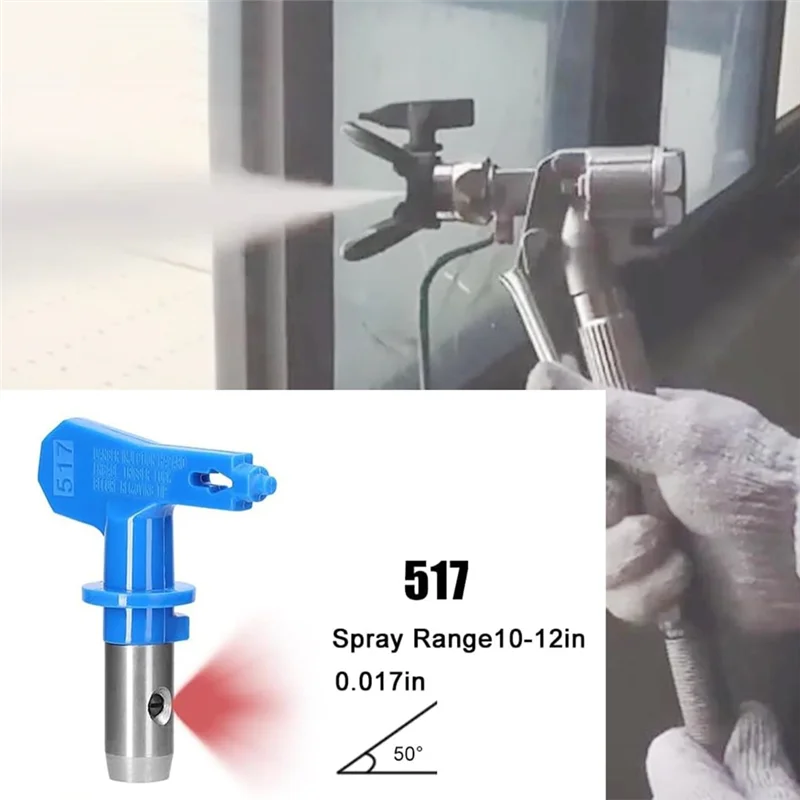 ABKO-スプレー塗装、コーティング、パテ、オイルペイント、水性ペイント用互換性のある517エアレスタイプ&ガードコンボ標準エアレスパイ用