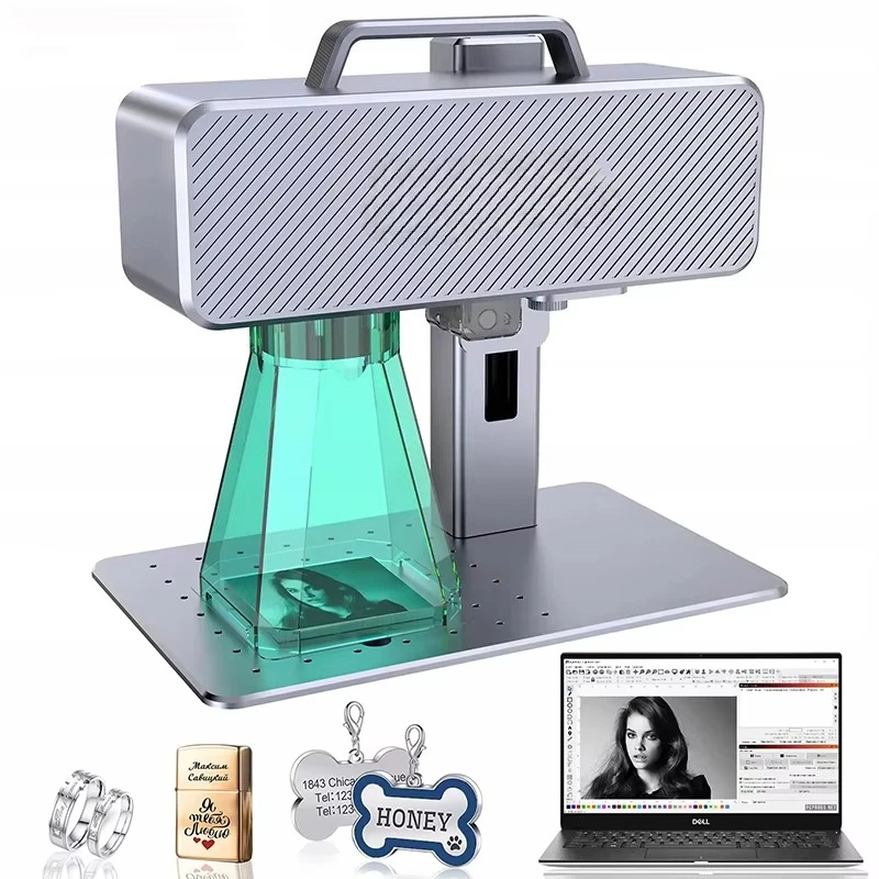 

ATOMSTACK M4 L aser Гравер Настольный ручной волоконно-маркировочный станок для металла, пластика, кожи 0,001 мм/4K Точность 0,01 мм Спорт