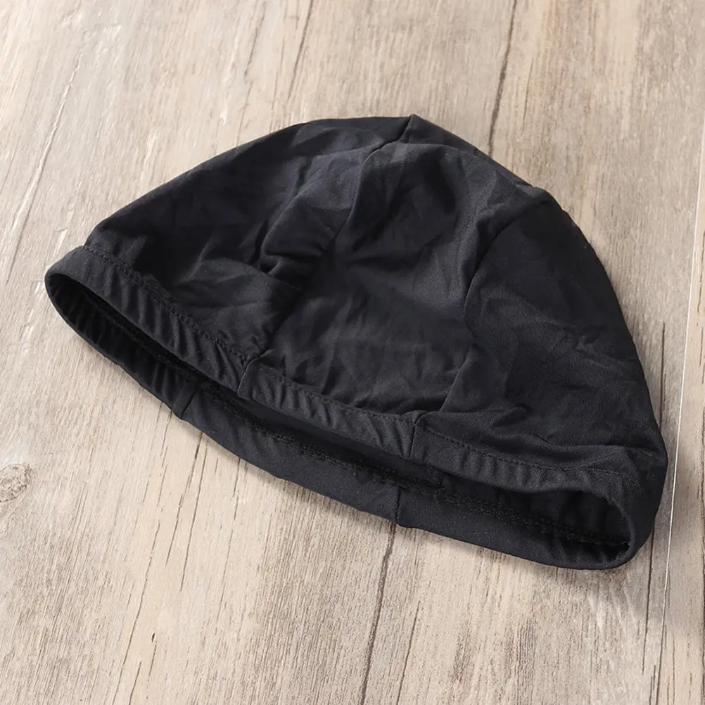 6Pcs Solid Color Unisex Swimming Caps Premium Polyester Material Lightweight Flexible Swim Hats Easy on Off Waterproof