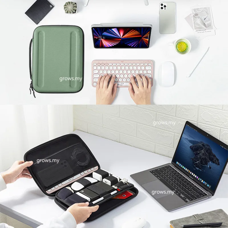 حقيبة تخزين الكمبيوتر اللوحي لجهاز iPad A16 2025 Pro 11 13 M4 10.9/11 بوصة / 12.9 بوصة إيفا حافظة صلبة حقيبة كمبيوتر محمول مقاومة للصدمات