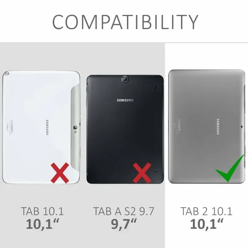 Cover Case For Samsung Galaxy Tab 2 10.1 GT-P5100 P5110 P7500 P7510 360 Degree Rotating Tablet PU Leather Case Tab2 10.1 Glass