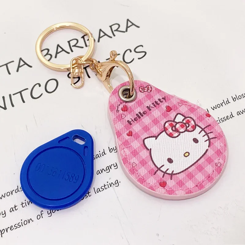 Sanrio Hello Kitty Water Drop Type Access Control Card Cover Melody Cinnamoroll Cartoon Elevator Card Pu Key Protection Cover