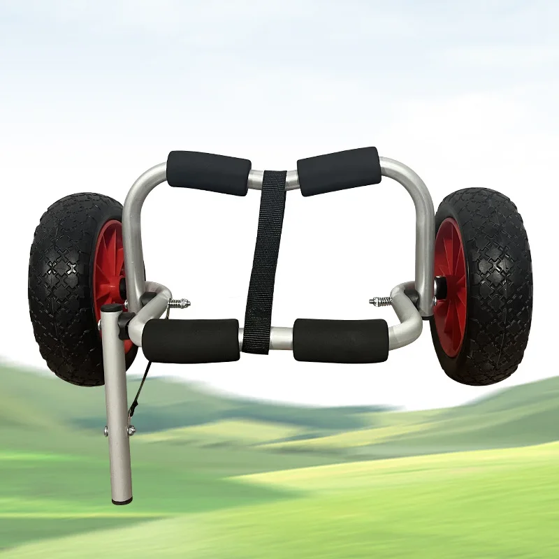 

Kayak Single Leg Small Trailer Canoe Convenient Cart Aluminum Four Tube Portable Folding Trailer