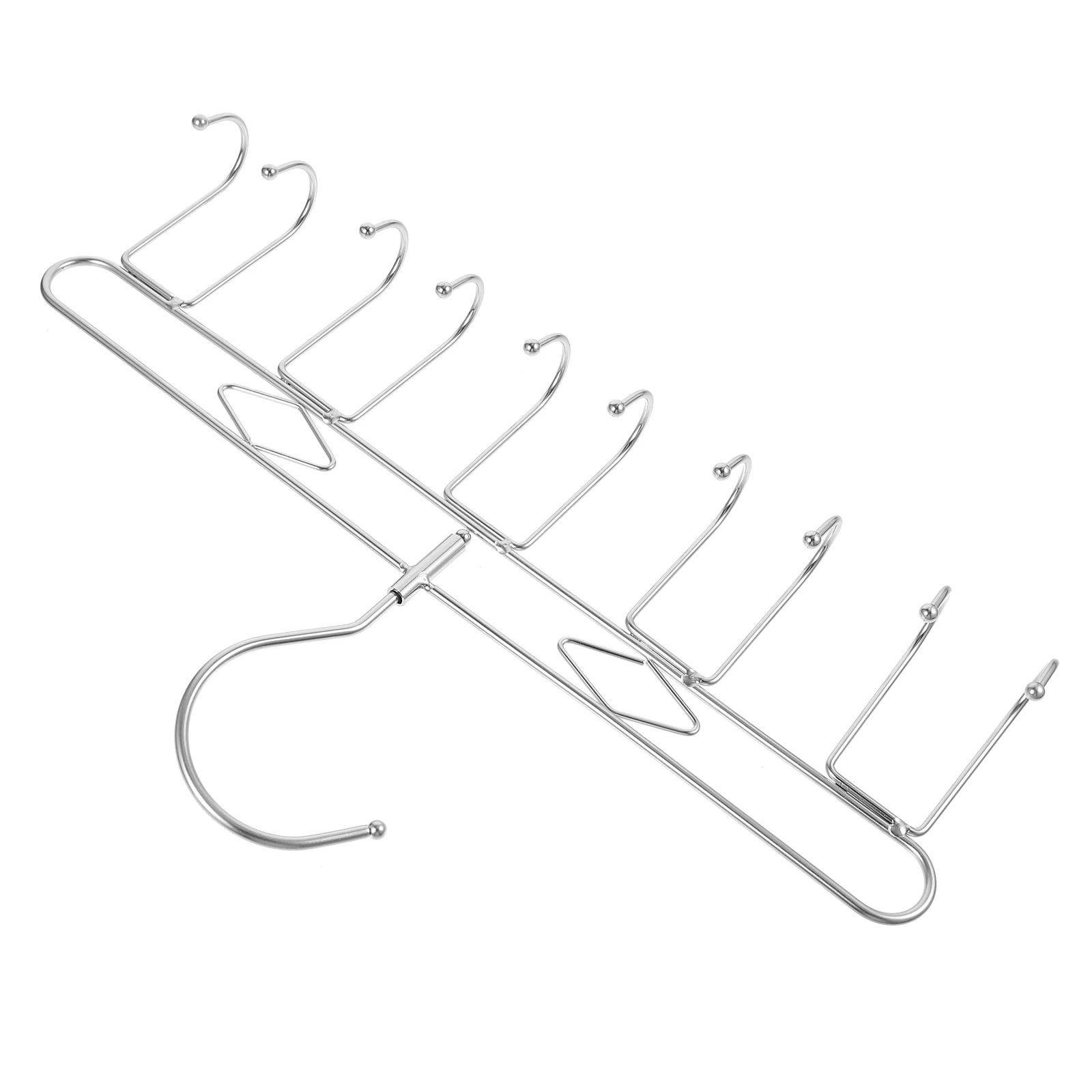 

Large Capacity Bra Hanger Multi Hook Metal Clothes Hanger Household Stainless Steel Clothing Organizer Space Saving Pants Rack