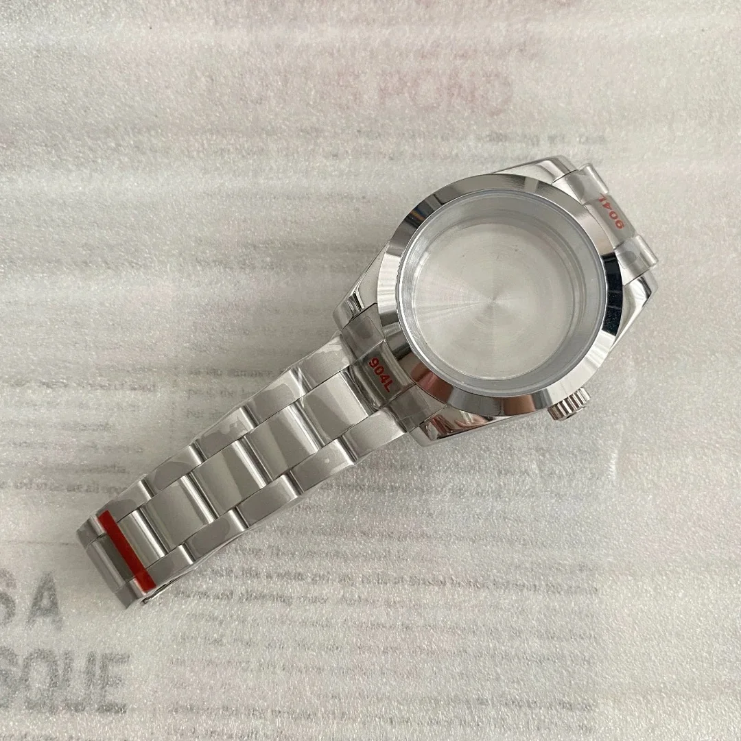 36mm 39mm Schwarzgold Oyster Perpetual DateJust Uhrengehäuse und Armband für Seiko NH35 NH36 NH38 Automatikwerk, passend für 28,5-29mm Zifferblatt – Detail 2
