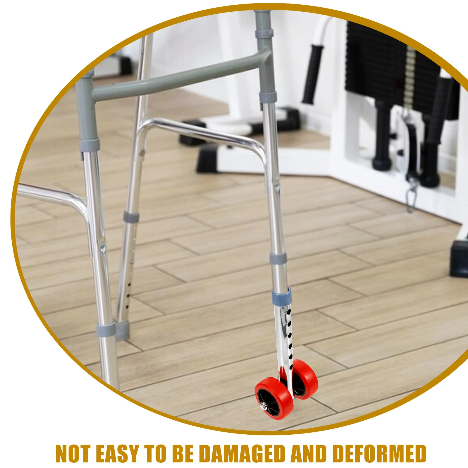 

2 шт. передние ходунки, сменные резиновые скользящие прочные детали для инвалидных колясок из нержавеющей стали, сверхмощные, практичные, универсальные