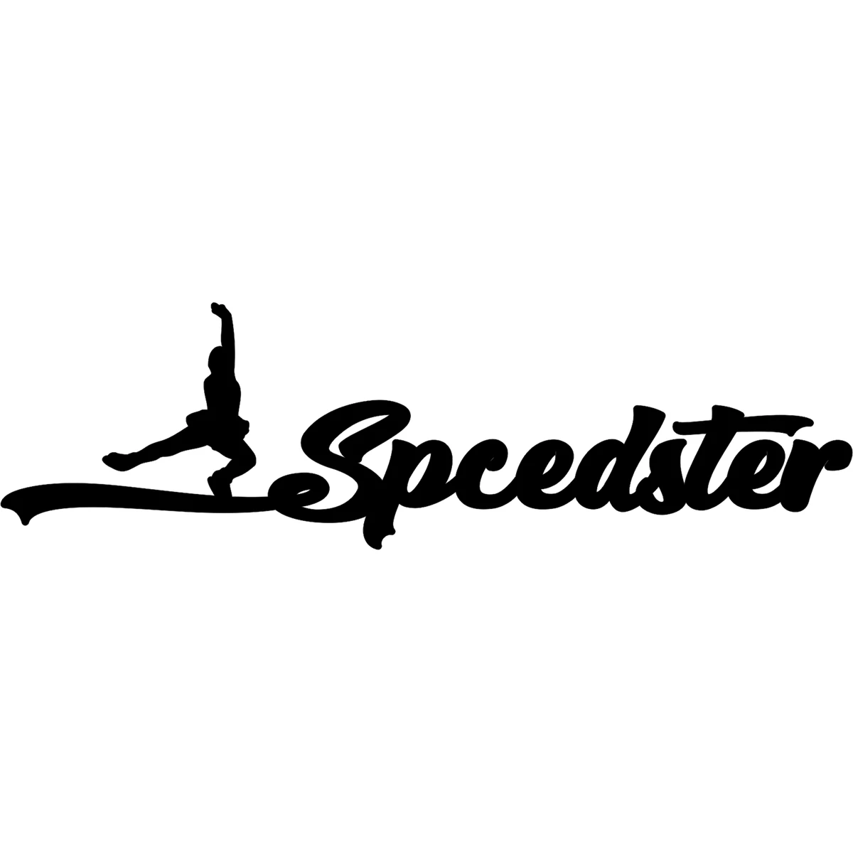 Creative Font with Human Silhouette Acrylic Sticker Custom Name Accessories Fender Trunk Badge Decal Car Piano Decorative