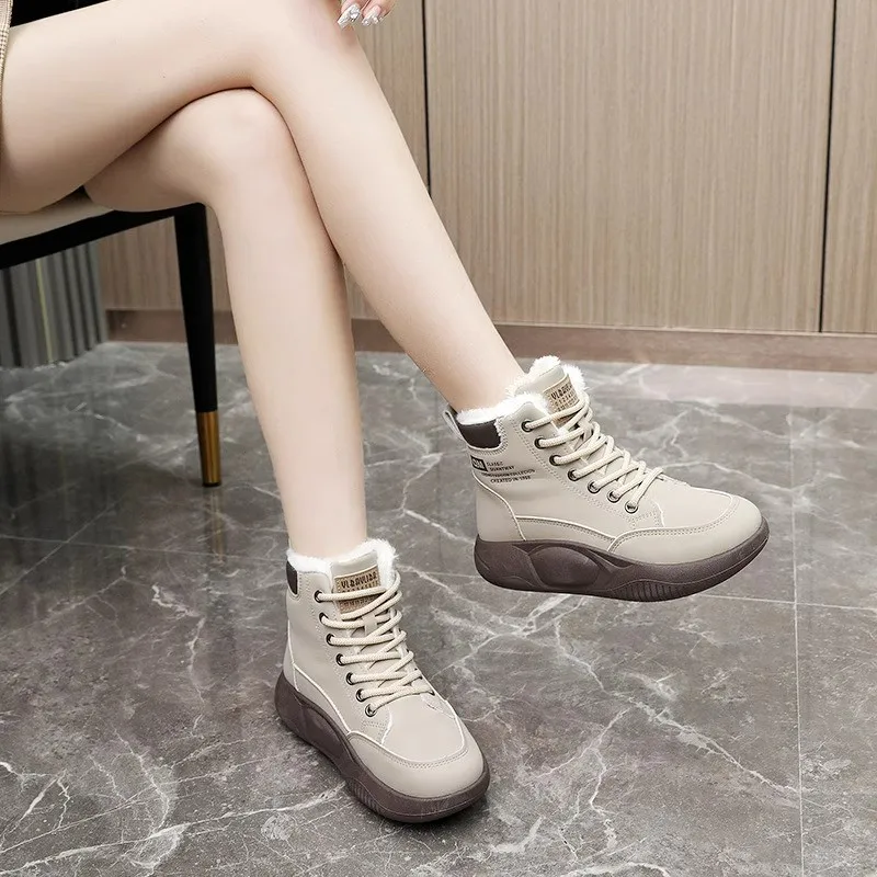 

Winter Velvet Thickened Cotton Boots 2024 New Warm And Non Slip High Top Women's Shoes