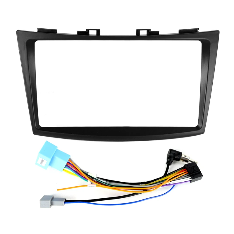 9inch 2 Din Black Plastic Installation Fascia Frame Bracket For Suzuki Swift 2011 2012 2013 2014 2015 Car Accessories