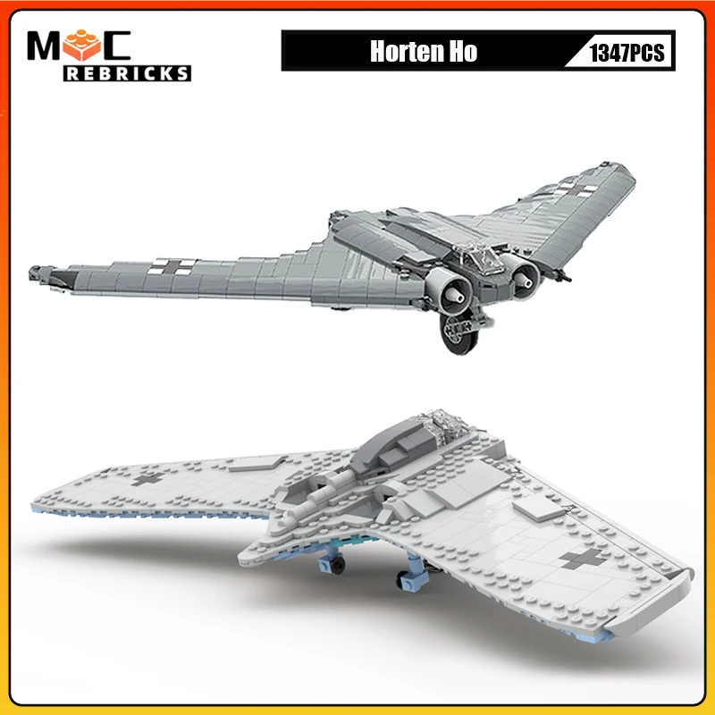 

MOC Military Series Building Block Horten HO 229 V3 German Livery 1:38 Model Technology Bricks Boy Toys Xmas Gifts