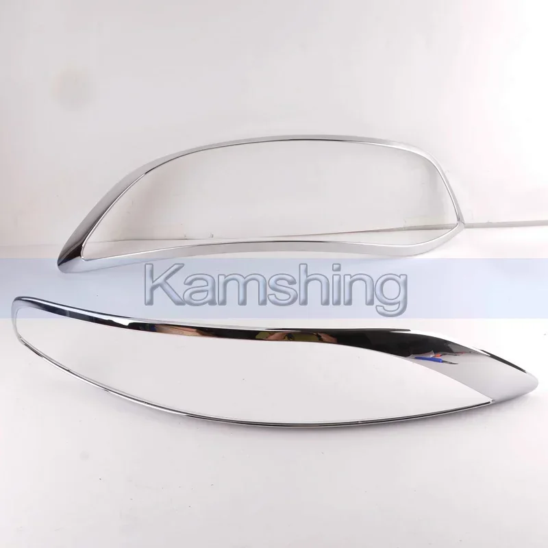 CAPQX For Renault Kadjar 15-18 ABS Chrome Car Rear Lights Cover Taillight Trim Sticker Front headlight headlamp trims sticker