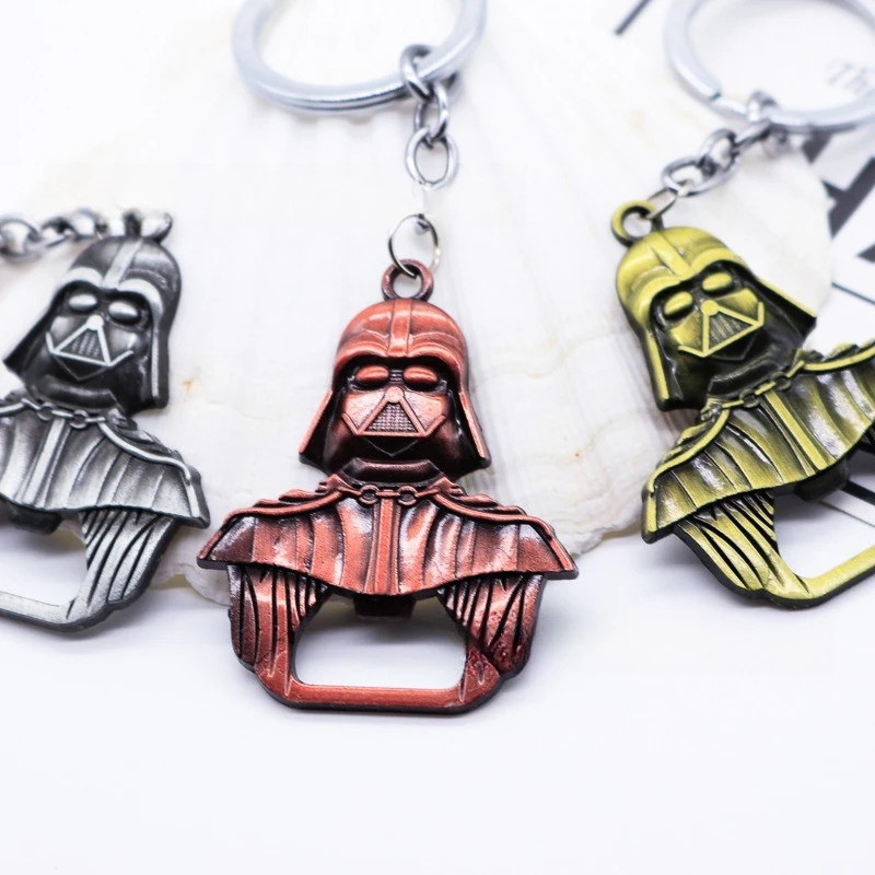 Llaveros Populares de Star Wars, Llavero con Destapador de Botellas de Darth Vader, Colgante Metálico, Accesorios para Llaves de Coche, para Hombre