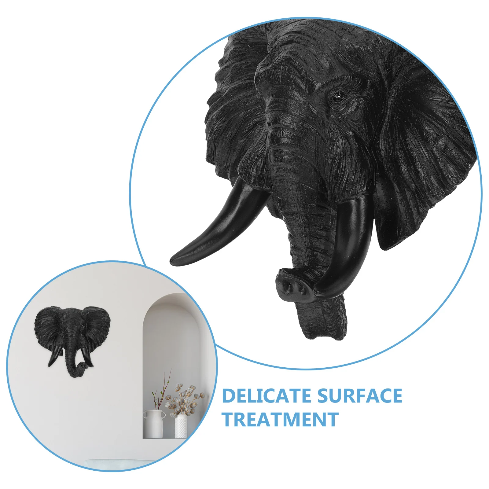 

Lifelike Wolf Head Wall Hanging Resin Art Decor Animal Head Ornament Creative Wall Sculpture for Indoor Bedroom Living Room