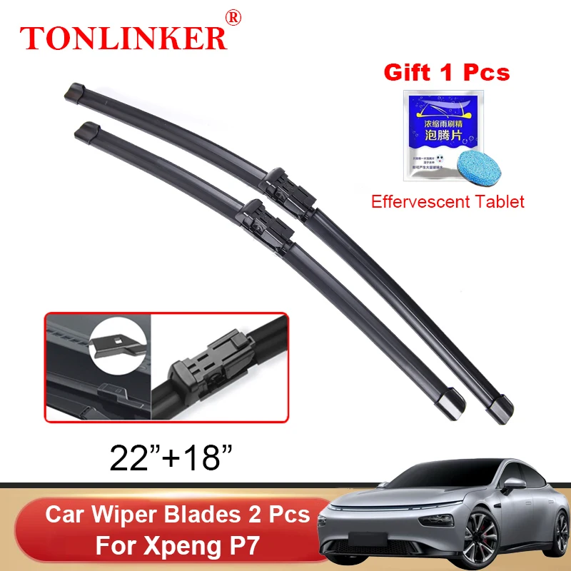 

Щетки стеклоочистителя TONLINKER для Xpeng P7 2020 2021 2022 2023, автомобильные аксессуары, щетки стеклоочистителя переднего ветрового стекла, резак, автомобильные товары