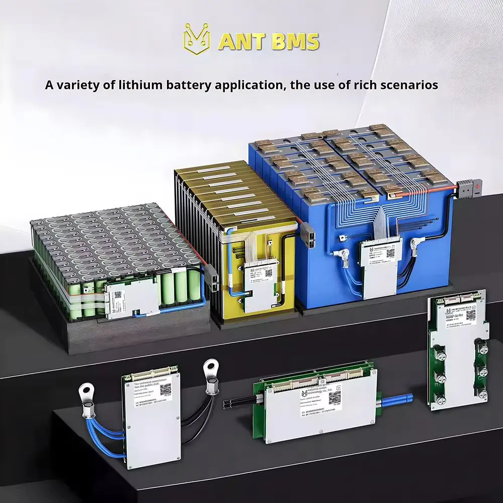 ANT الذكية WIFI BMS 10S-24S 50A-220A التوازن الذكي BMS 36V 48V 60V 72V 300A 550A LiFePO4/NCM/LTO ث/بلوتوث للطاقة الشمسية/E-سكوتر