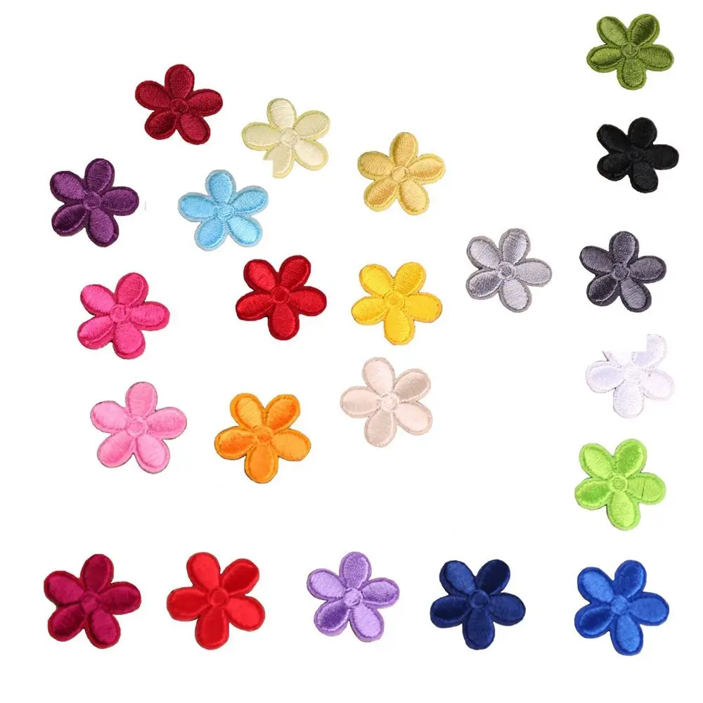 Flower 10PCS Clothing Accessories Decals Dress Kids Bags Applique Embroidery Stickers Sewing Patch Iron On Patches