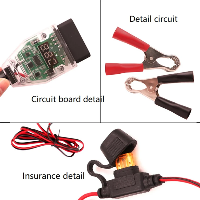 

AB46-2X Автомобильный разъем ECU OBD2 Экономия батареи Автоматический ECU Экономия памяти Автомобильный OBD 2, аварийная электрическая вилка, экономия топлива A