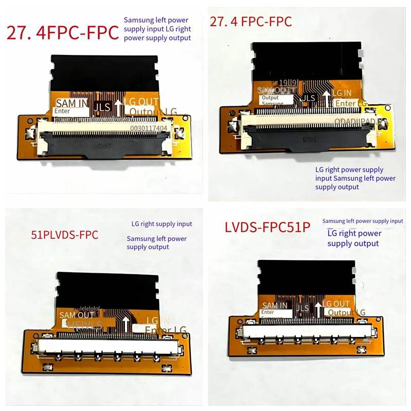 LVDS Layar FIX30P untuk FPC 30P/51P1.0/0.5MM Fleksibel Kabel Datar Antarmuka Adaptor EDP Papan Adaptor