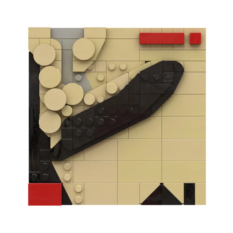 155 個アートレンガシリーズ 3D 有名な飛行船絵画ビルディングブロックモデル子供のための教育 DIY 組み立ておもちゃクリスマスギフト