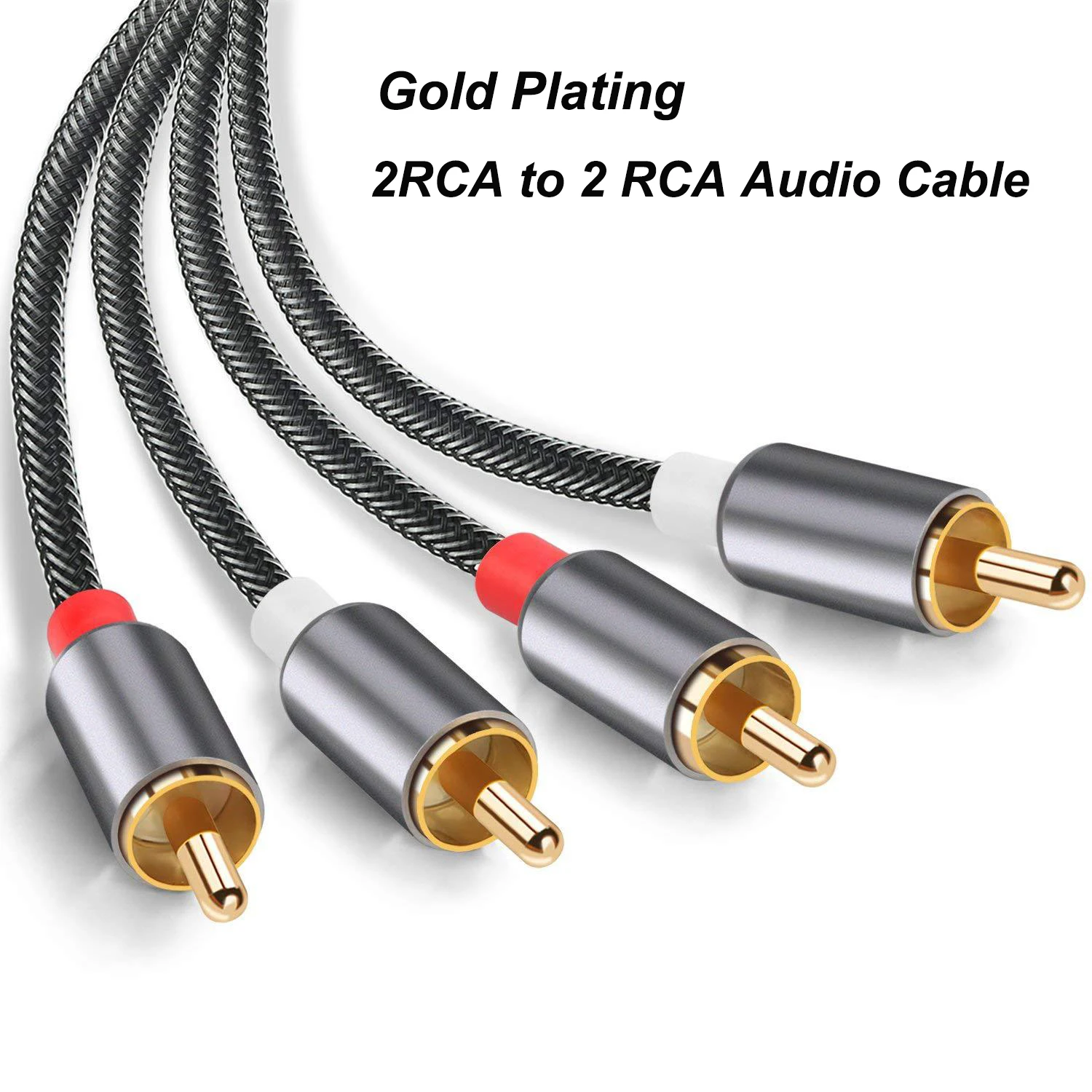 2RCA To 2 RCA Male To Male Audio Cable Gold-Plated RCA Audio Cable For Home Theater DVD TV CD Soundbox Amplifier 1m 2m 3m 5m