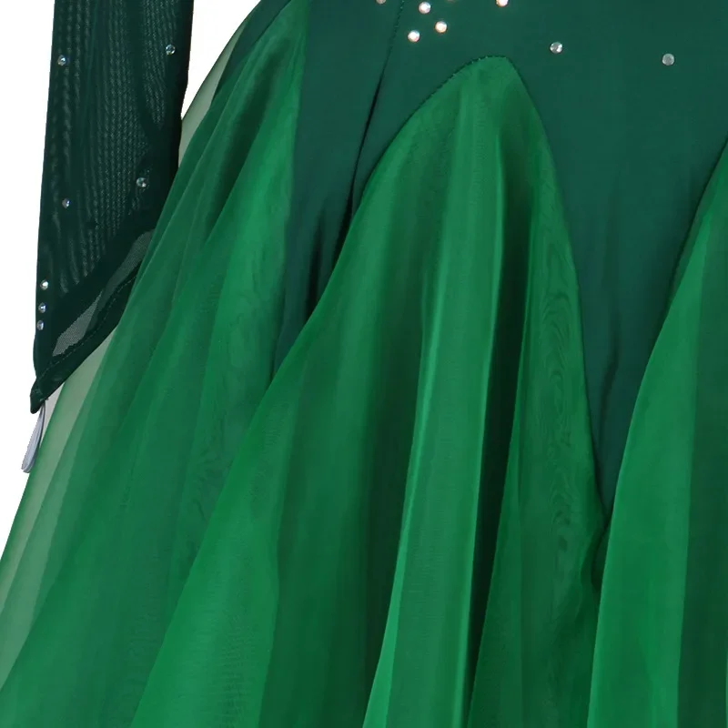 Sequined Outfits Ballroom Dance Competition Dress Woman Waltz Costume Girls Modern Clothes Flamenco Suit 2025 Stadium Valsa Sets