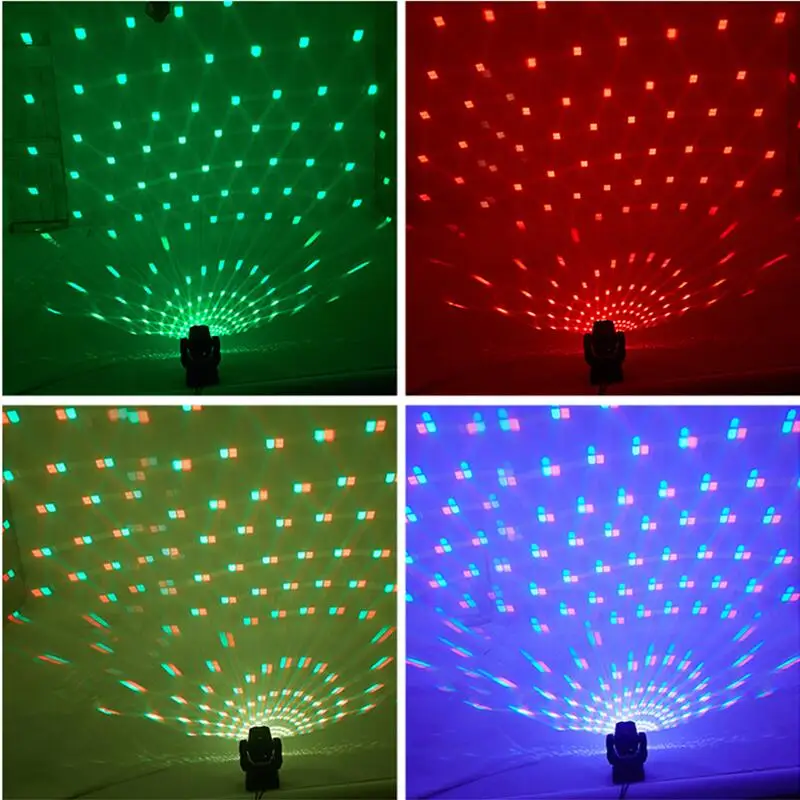 Imagem -06 - Mini 4in1 Led Caleidoscópio Balançando Cabeça Bola Mágica Luz 50w Rgb Luz Dmx Feixe dj Discoteca Desempenho Luz de Palco Entrega Rápida