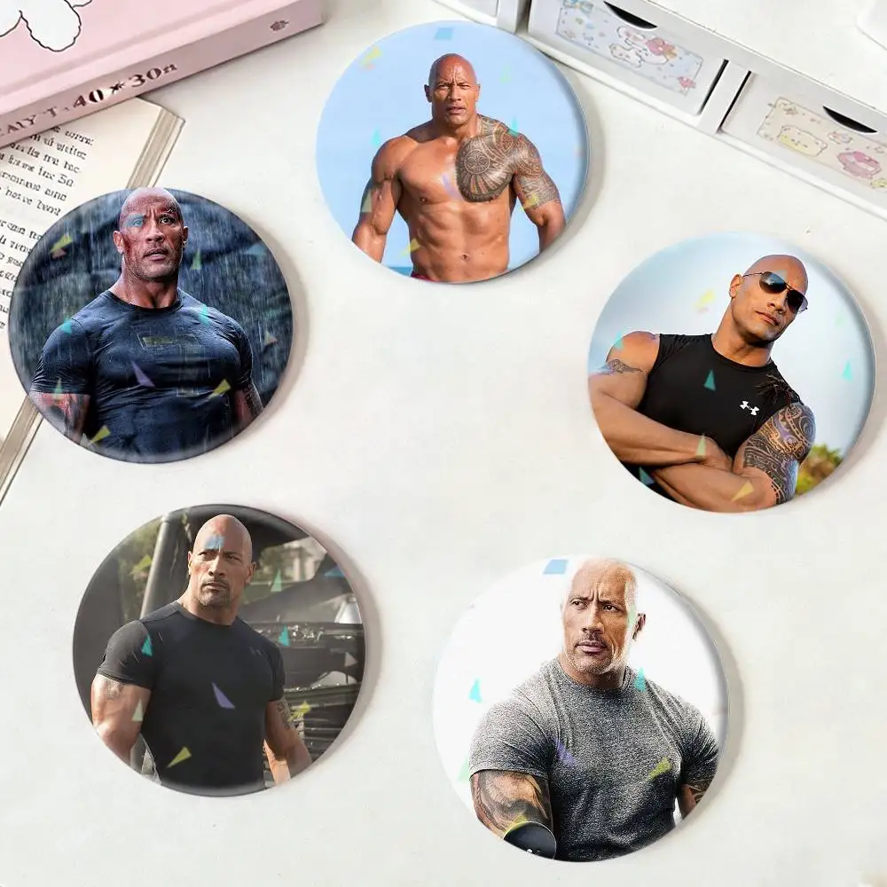

D-Dwayne Johnson Badges Niche Design Brooch for Backpack Lapel Pins Creative Accessories