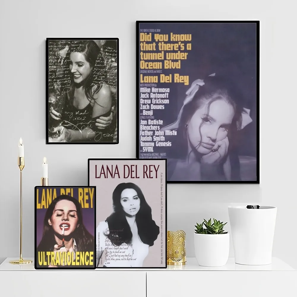 Singer Lana Del Rey Classic Vintage Posters Vintage Room Home Bar Cafe Decor Nordic Home Decor