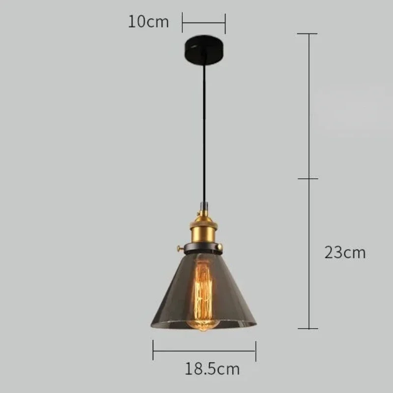 Clear Grijs Amber Kleur Vintage Hanger Eetkamer Glas Opknoping Lamp Rusland Loft Armatuur Moderne Slaapkamer Verlichtingsarmaturen